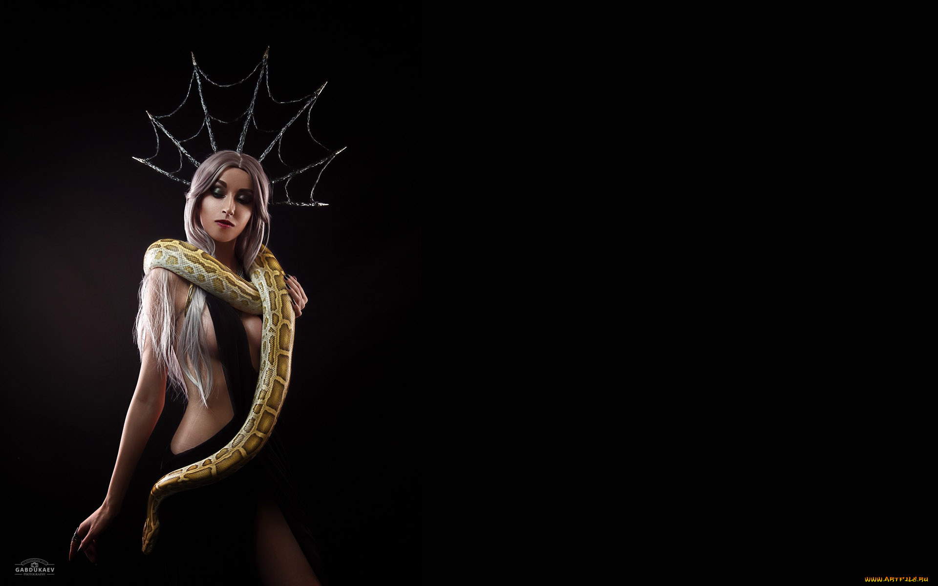 девушки, valery, himera, , lera, himera, блондинка, паутина, змея, наряд