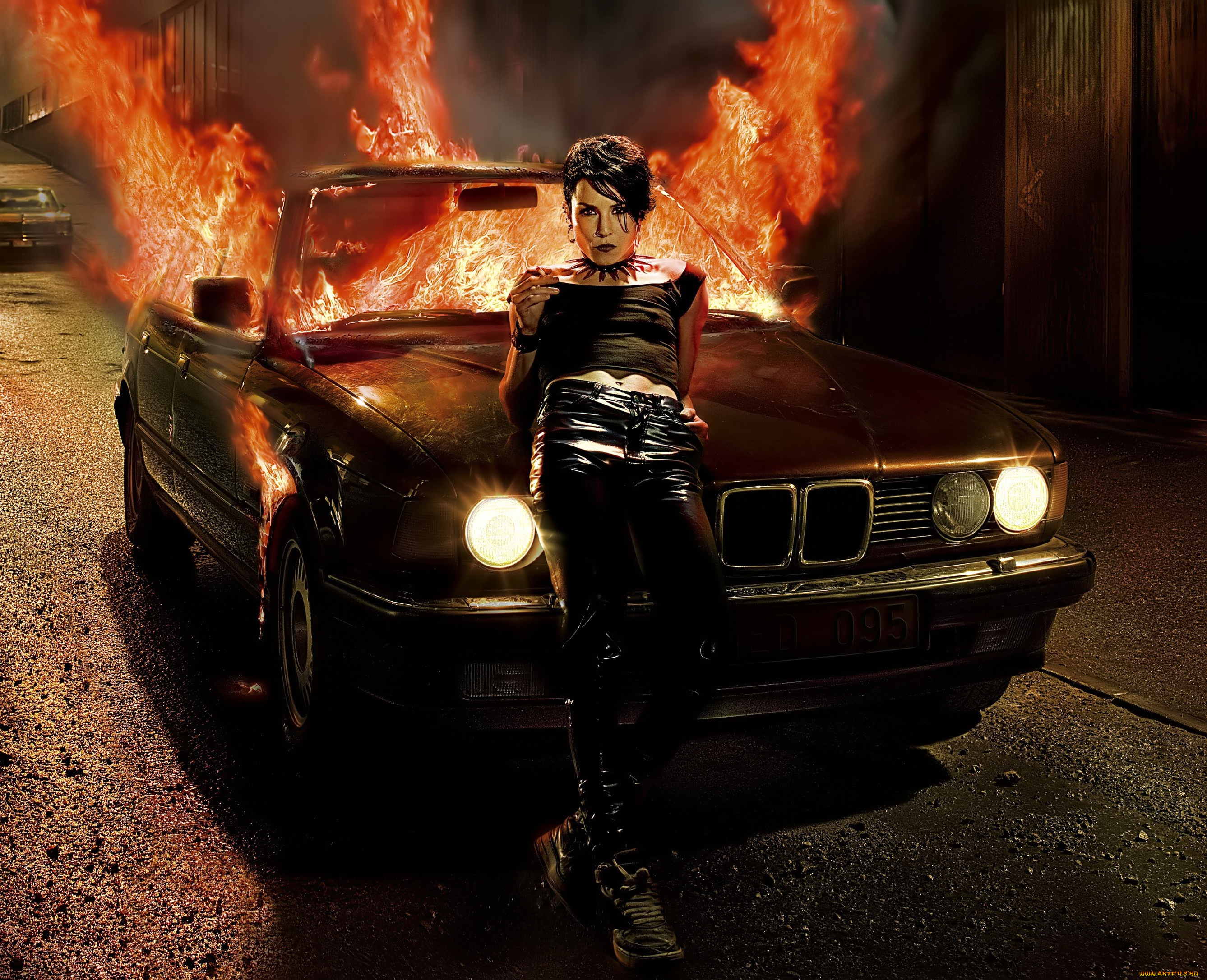 кино, фильмы, flickan, som, lekte, med, elden, девушка, машина, огонь