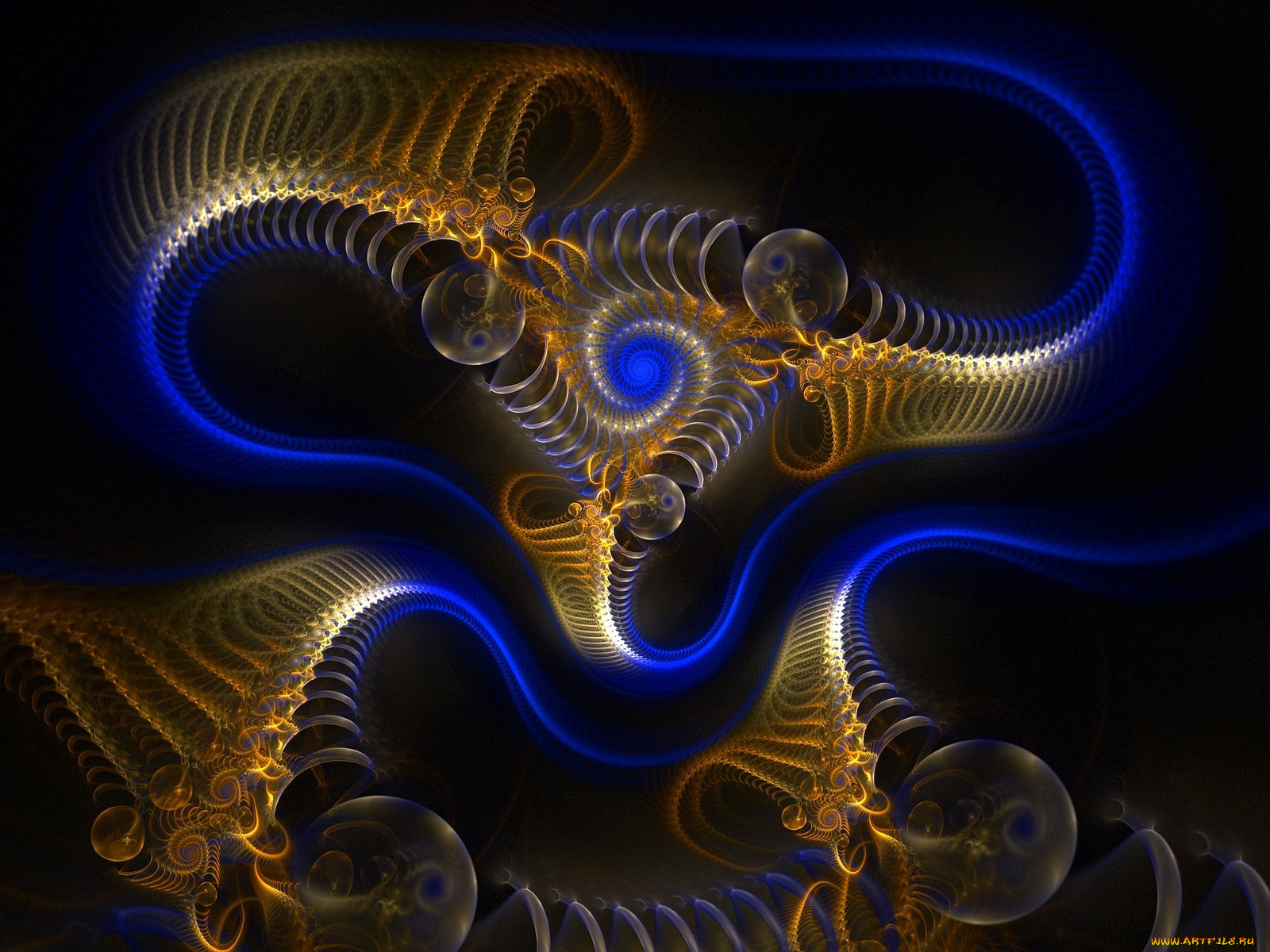 3д, графика, fractal, фракталы, абстракция, фон, узор, тёмный