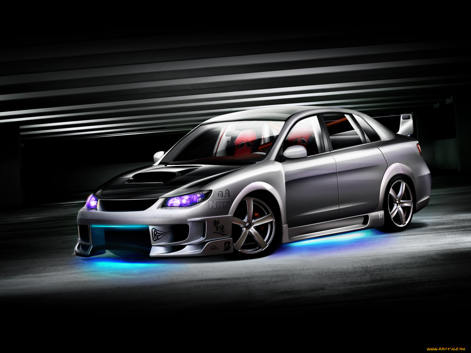 автомобили, виртуальный, тюнинг, impreza