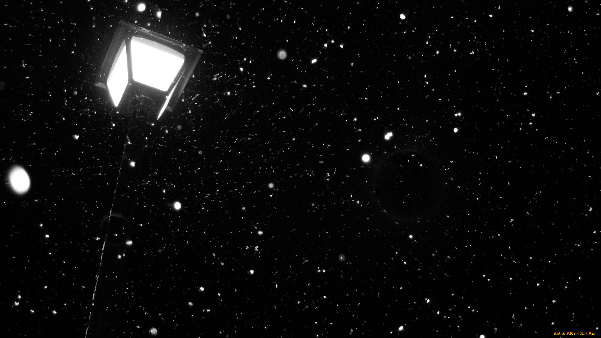 разное, осветительные, приборы, снег, свет, вечер, фонарь