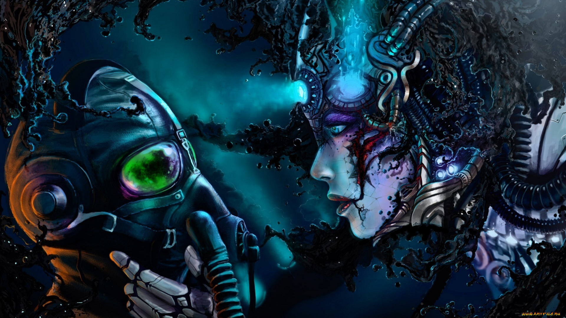 фэнтези, роботы, киборги, механизмы, романтика, апокалипсиса, alexiuss, romantically, apocalyptic