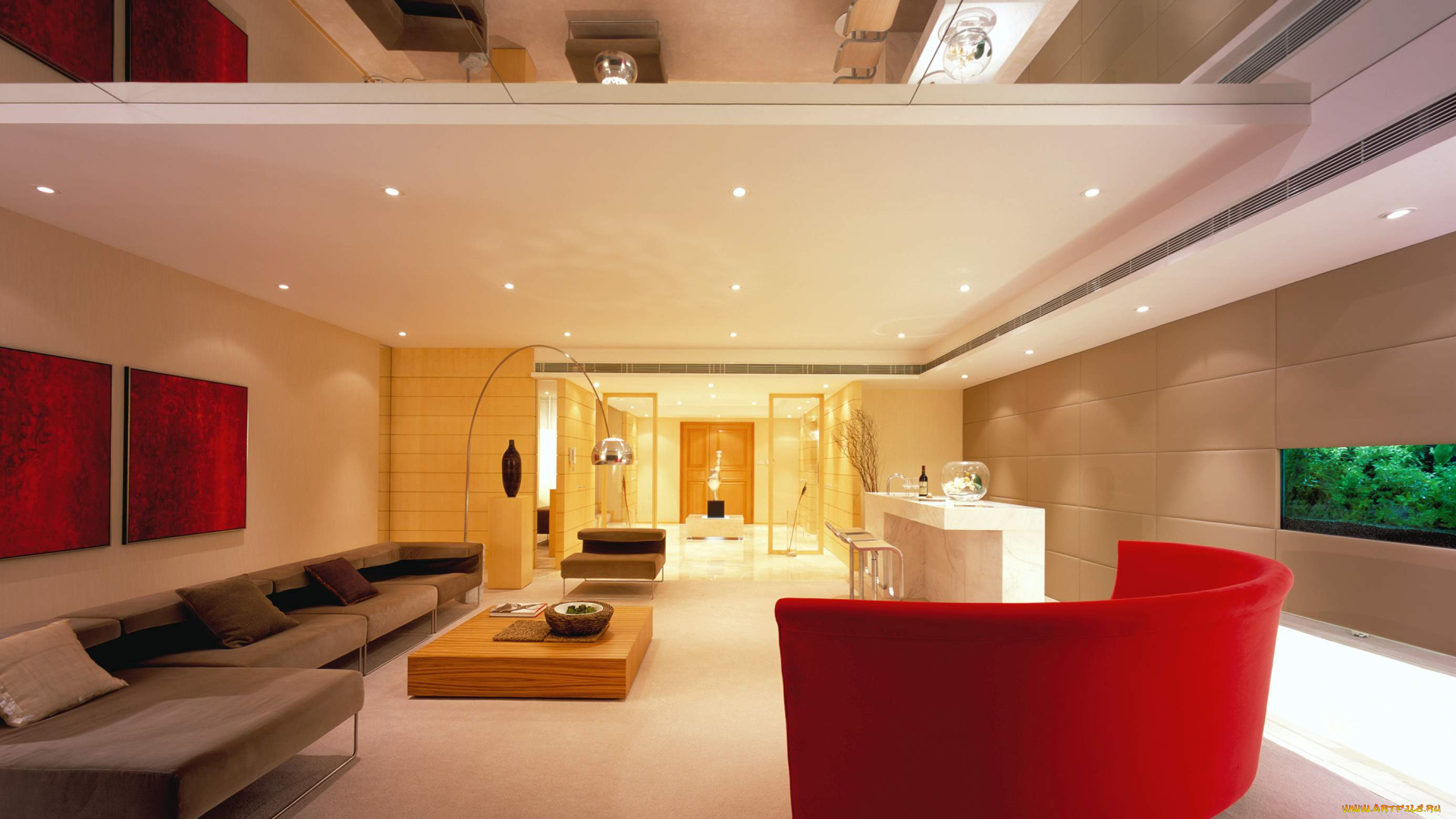 интерьер, гостиная, диваны, комната