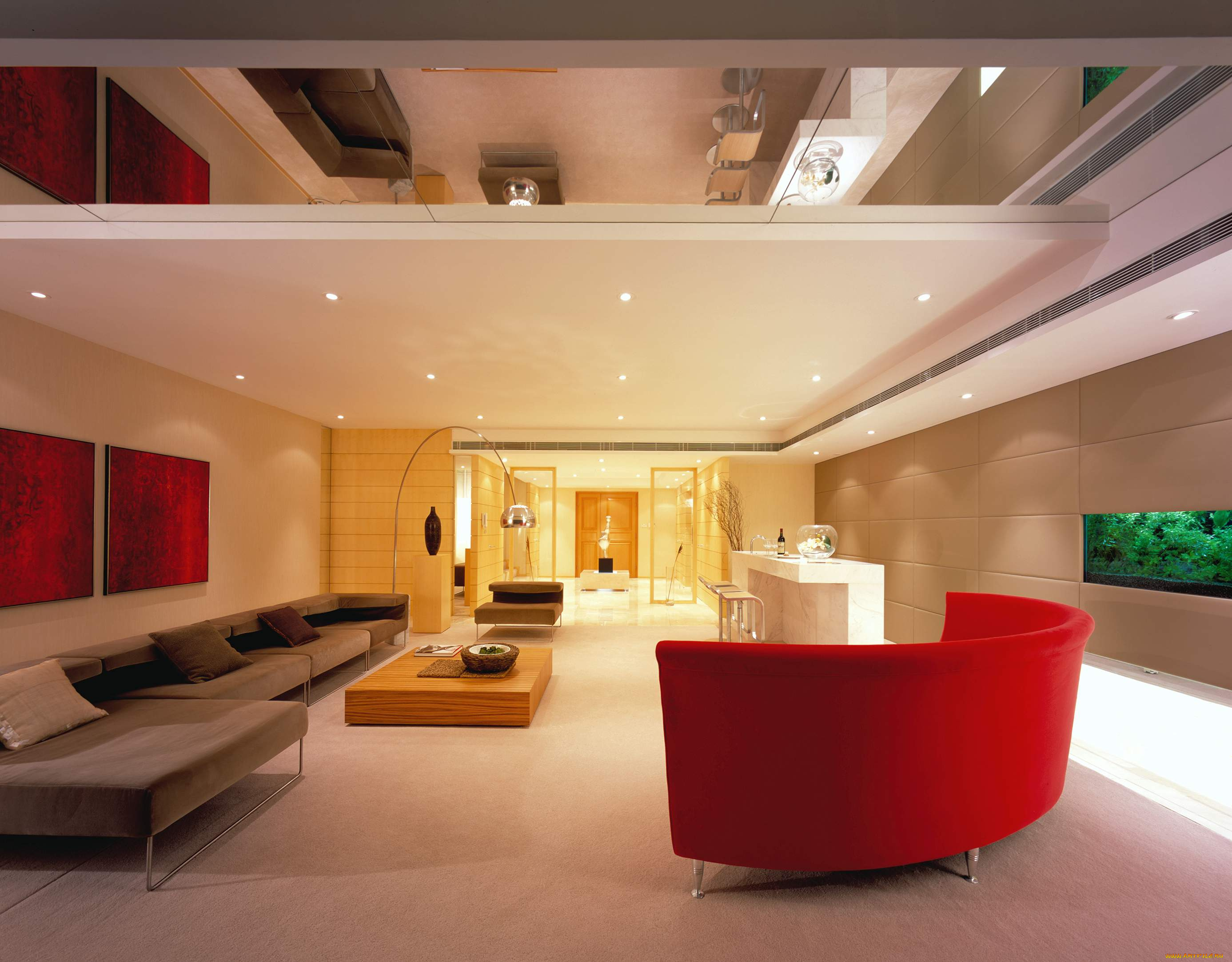 интерьер, гостиная, диваны, комната