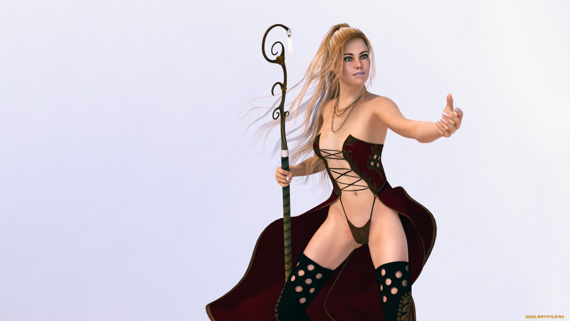 3д, графика, fantasy, , фантазия, девушка, шест