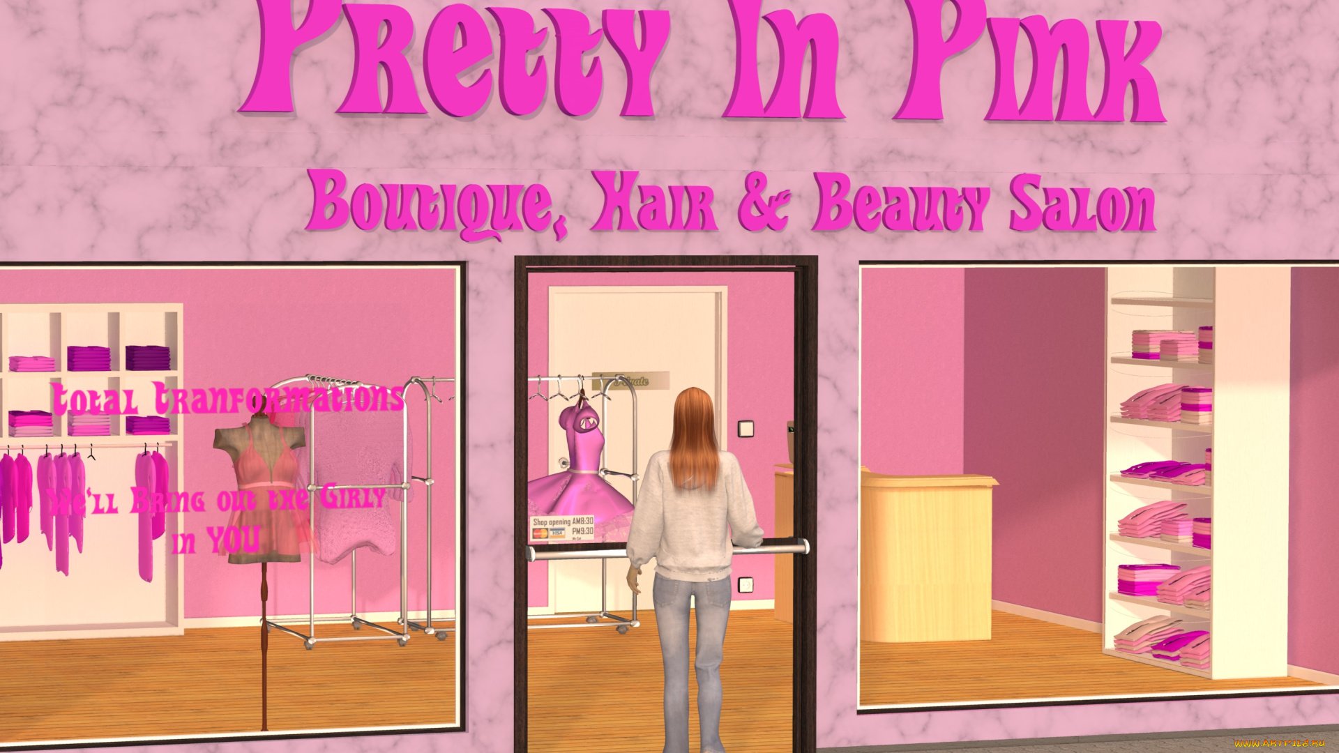 3д, графика, people, , люди, бутик, девушка