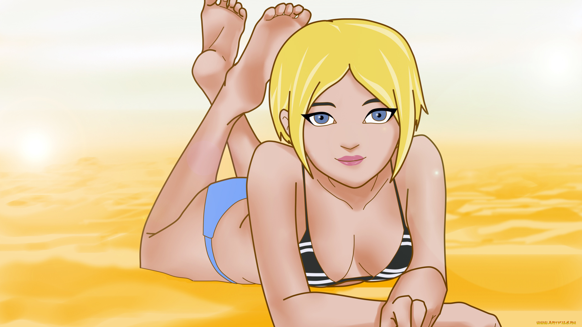 рисованные, люди, девушка, взгляд