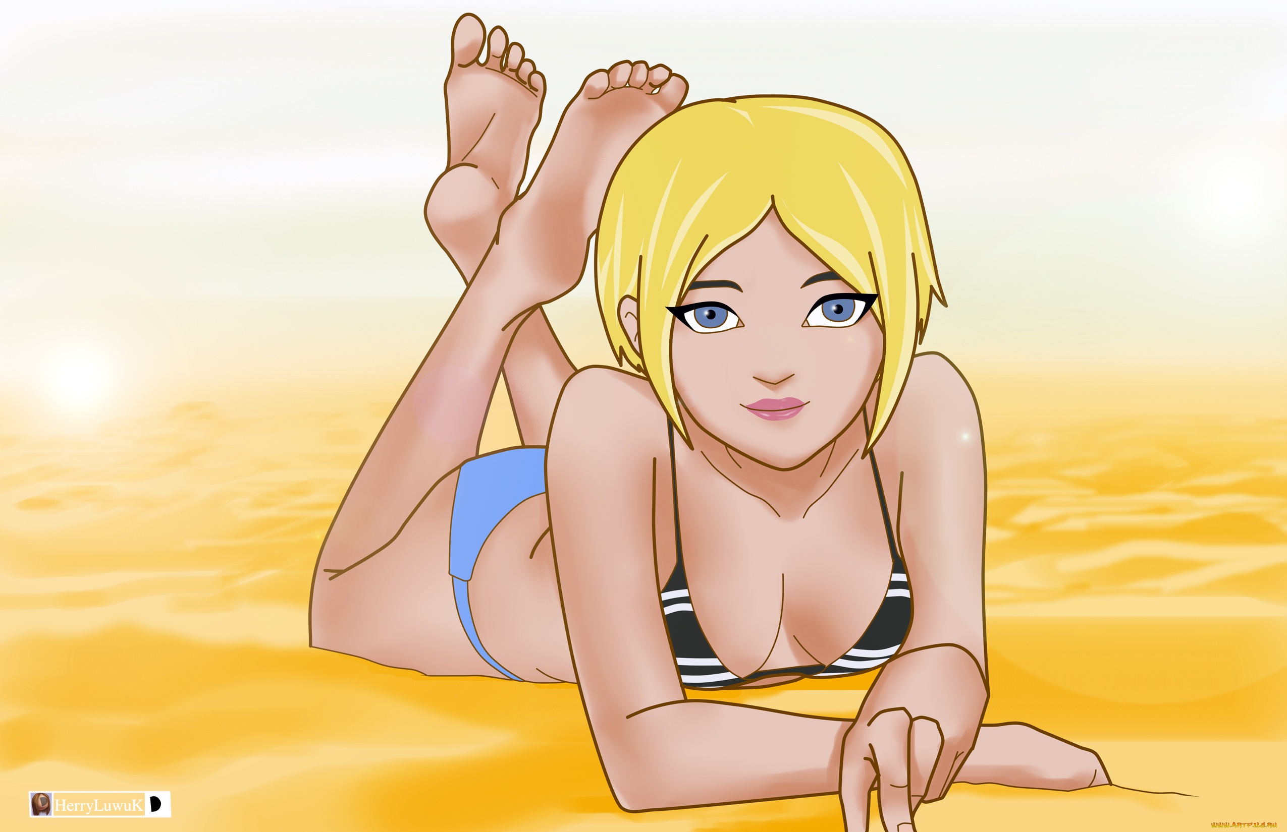 рисованные, люди, девушка, взгляд