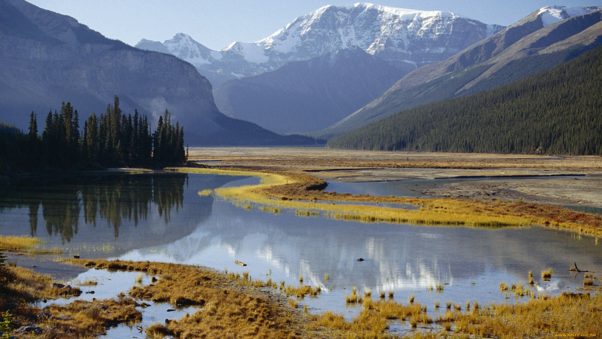 природа, пейзажи, река, горы