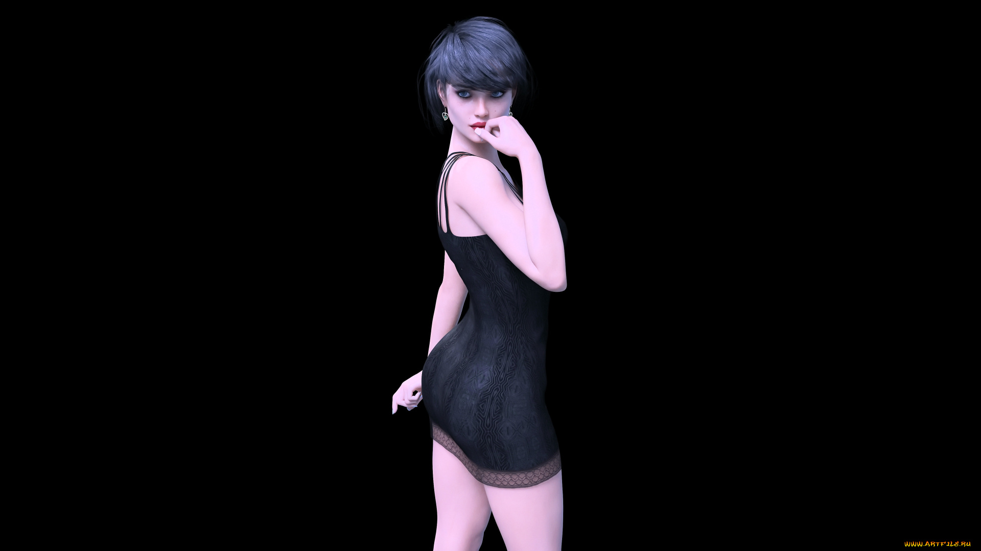 3д, графика, люди, , people, девушка, взгляд, фон