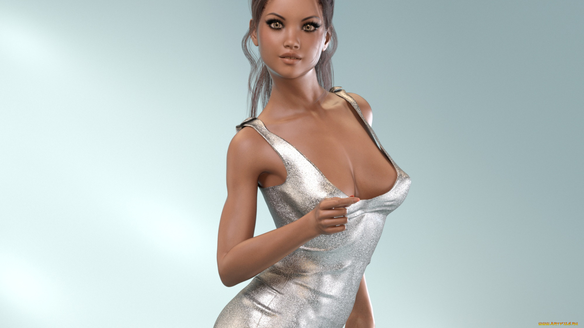 3д, графика, люди, , people, девушка, взгляд, фон