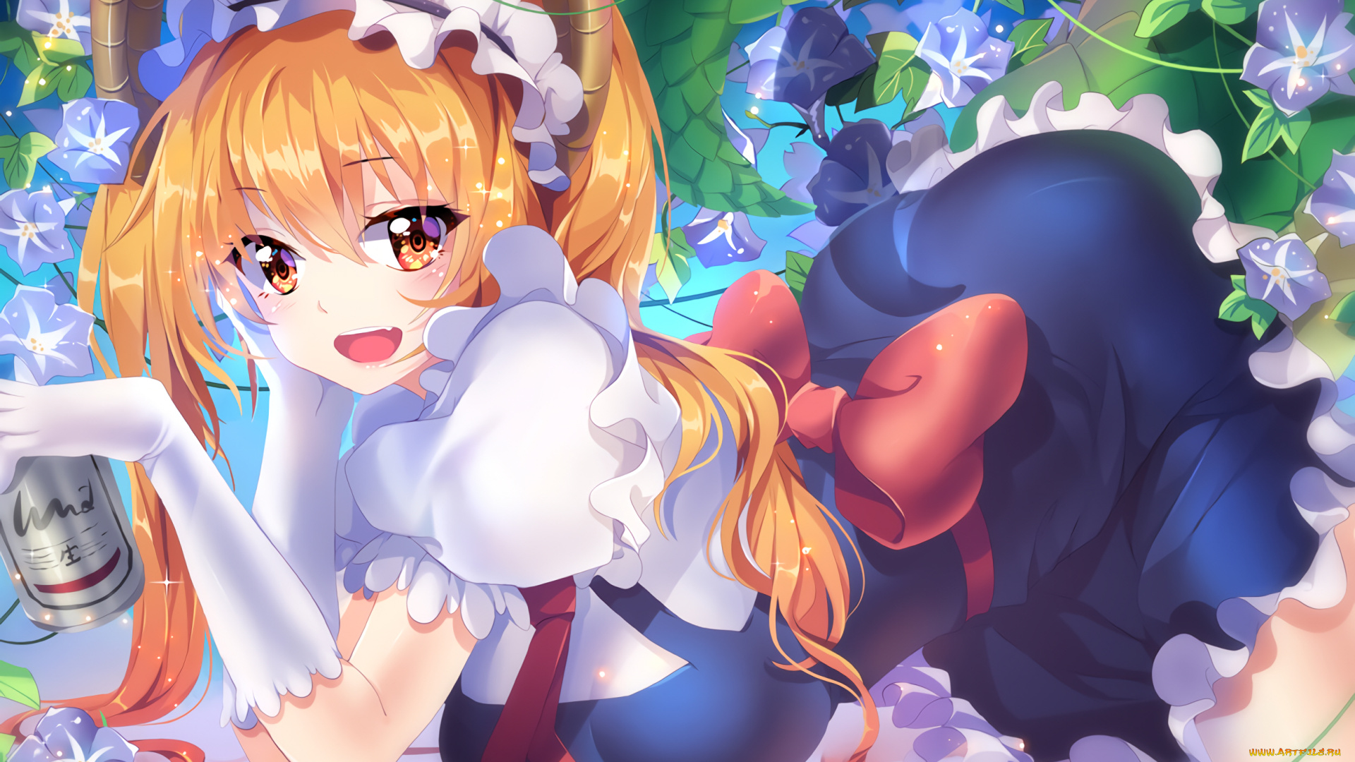 аниме, kobayashi-san, chi, no, maid, dragon, девушка