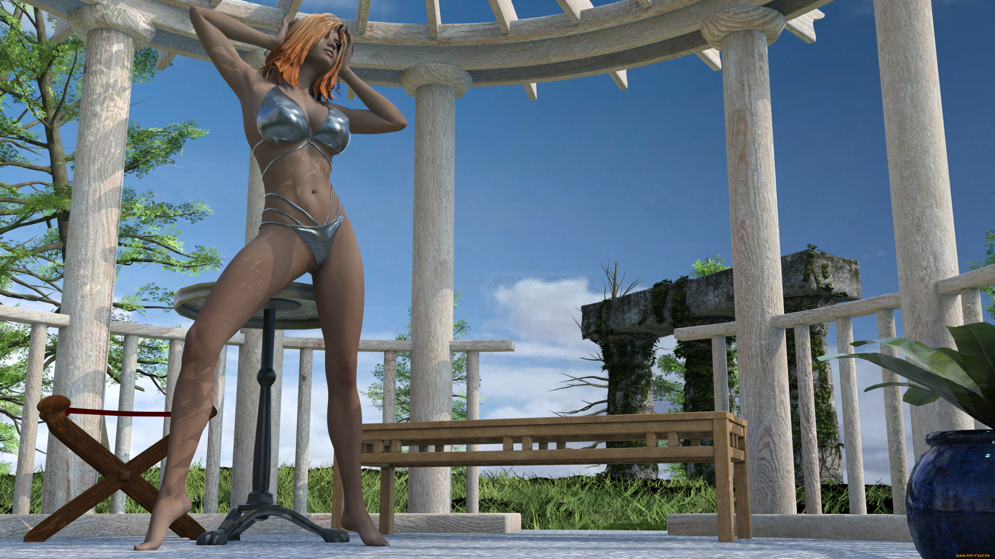 3д, графика, люди, , people, девушка, взгляд, фон