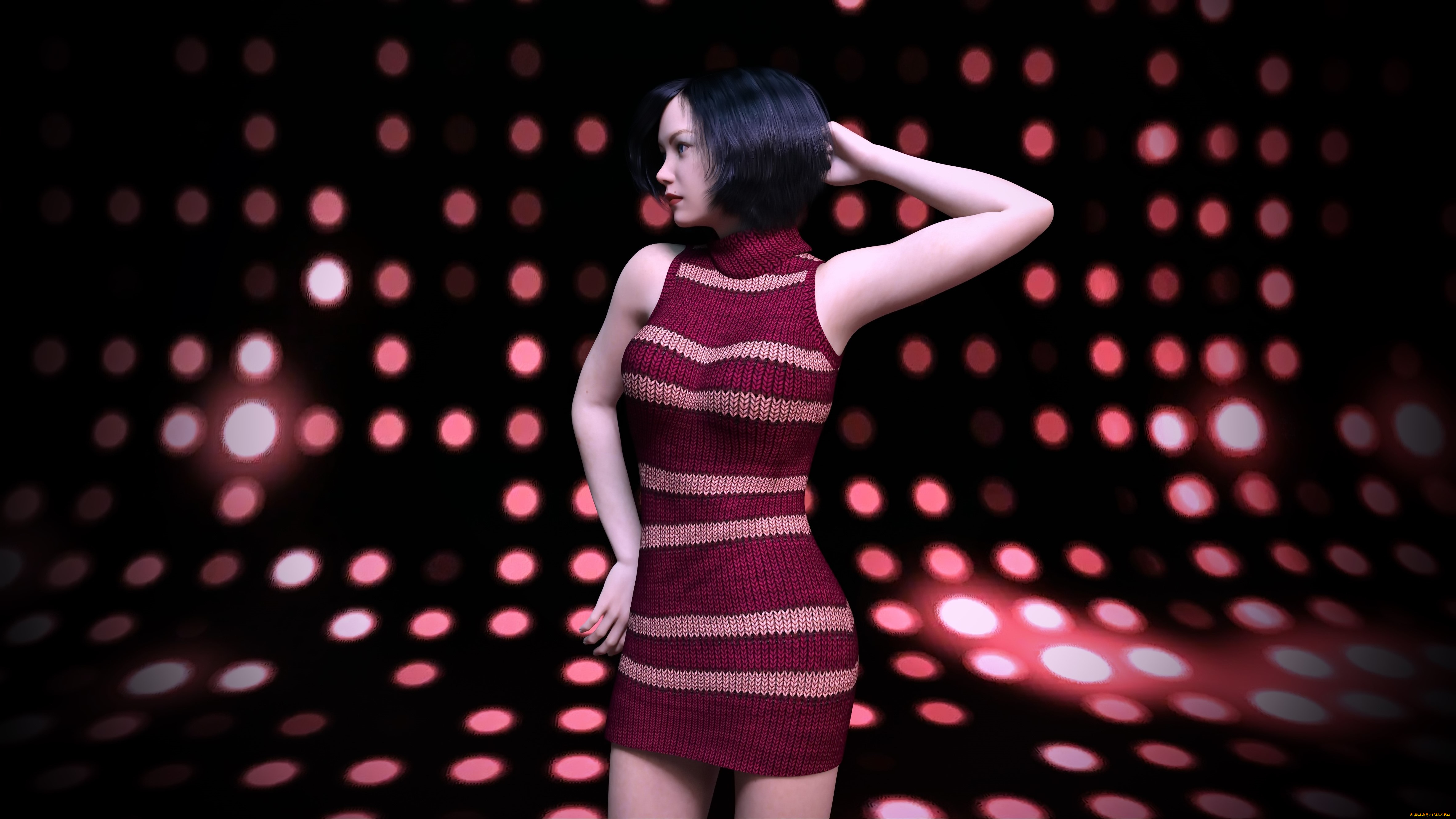 3д, графика, люди, , people, девушка, взгляд, фон