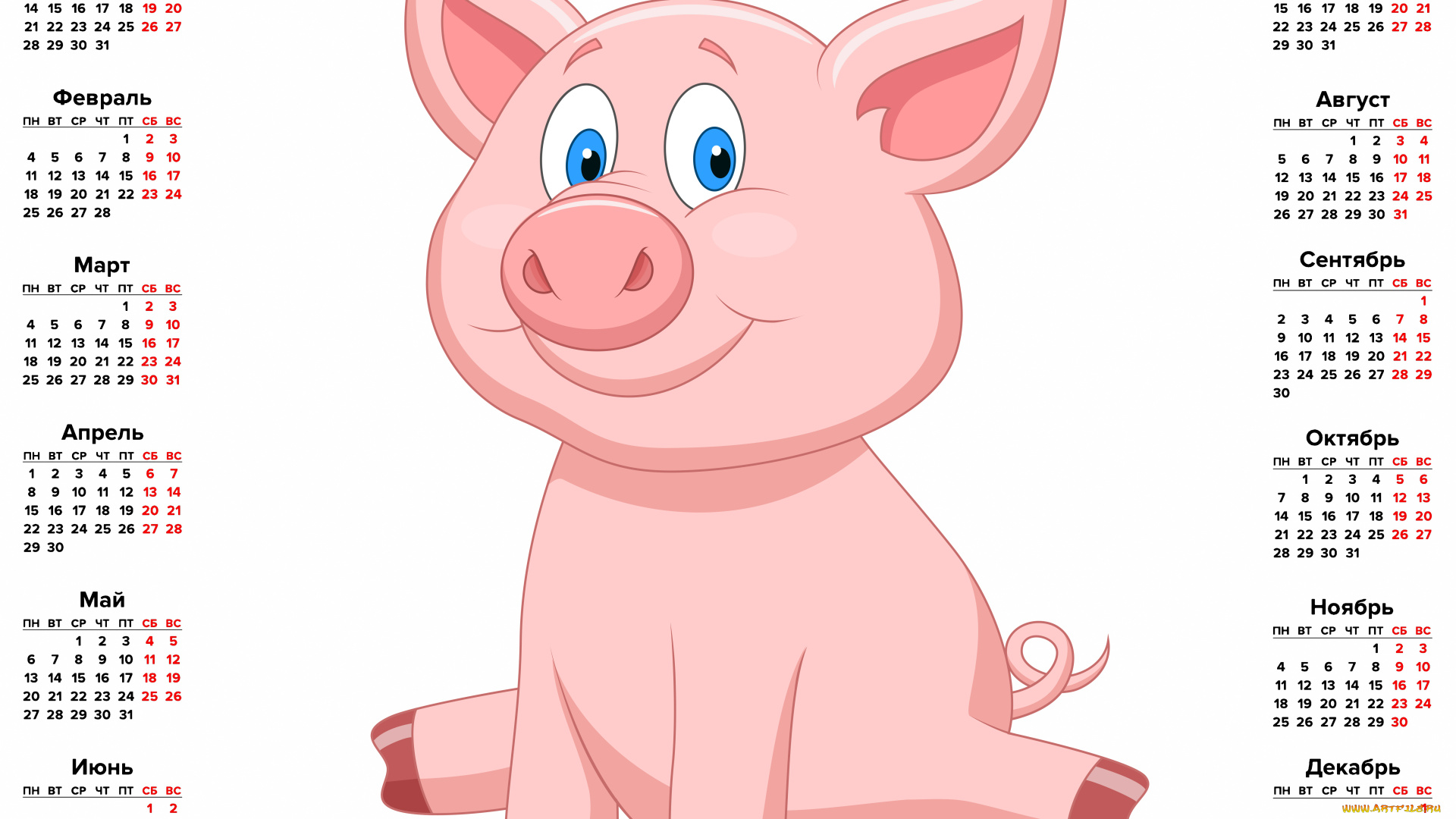 календари, праздники, , салюты, свинья, поросенок