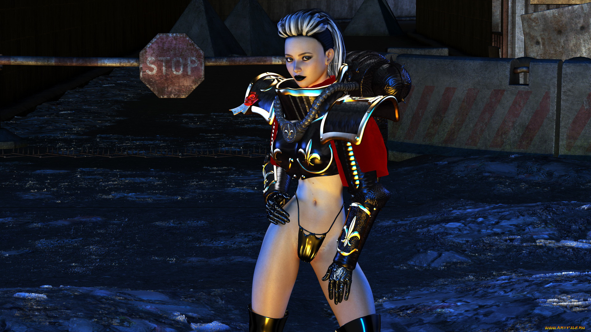 3д, графика, фантазия, , fantasy, девушка, фон, взгляд, униформа