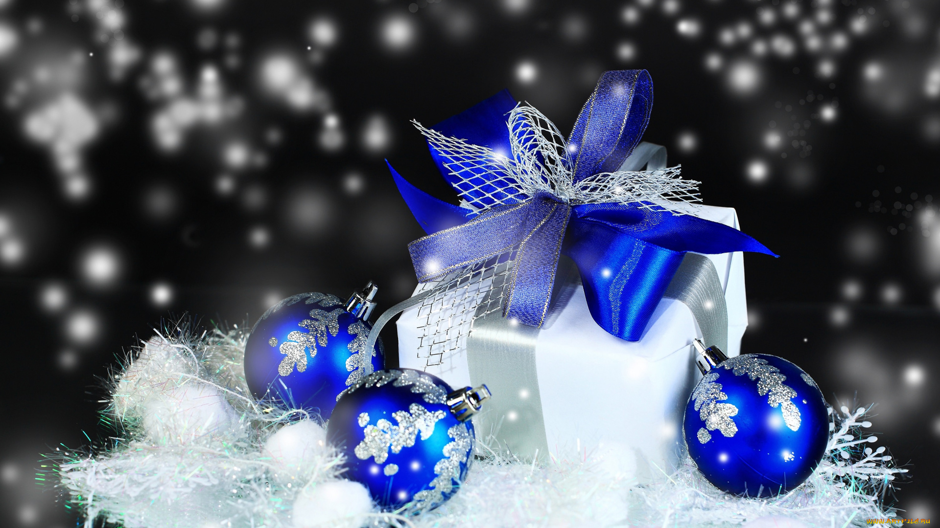 праздничные, подарки, и, коробочки, коробка, подарок, лента, шарики, блики