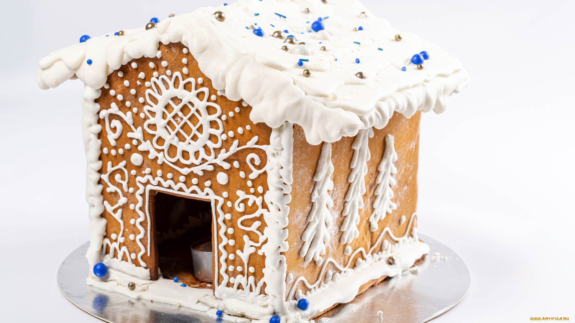 праздничные, угощения, домик, пряник, шарики