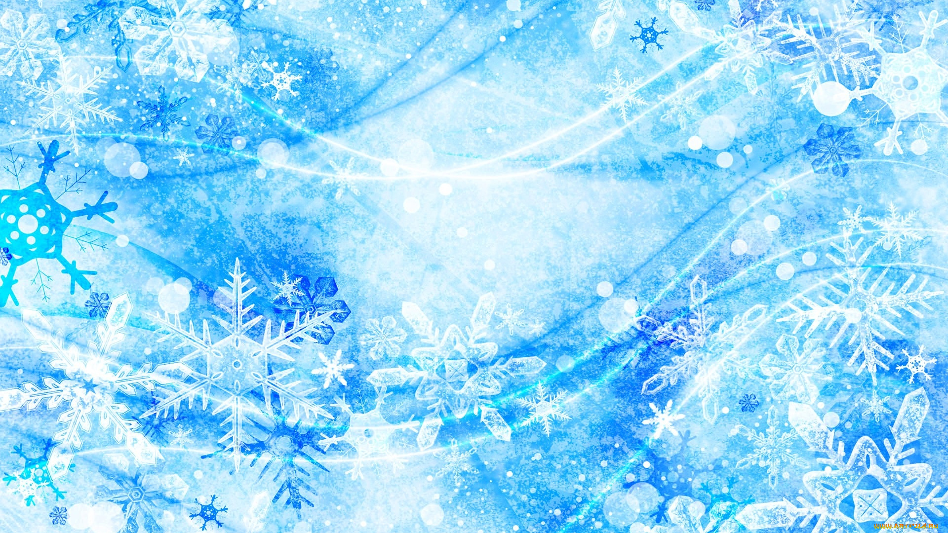 векторная, графика, природа, , nature, снежинки