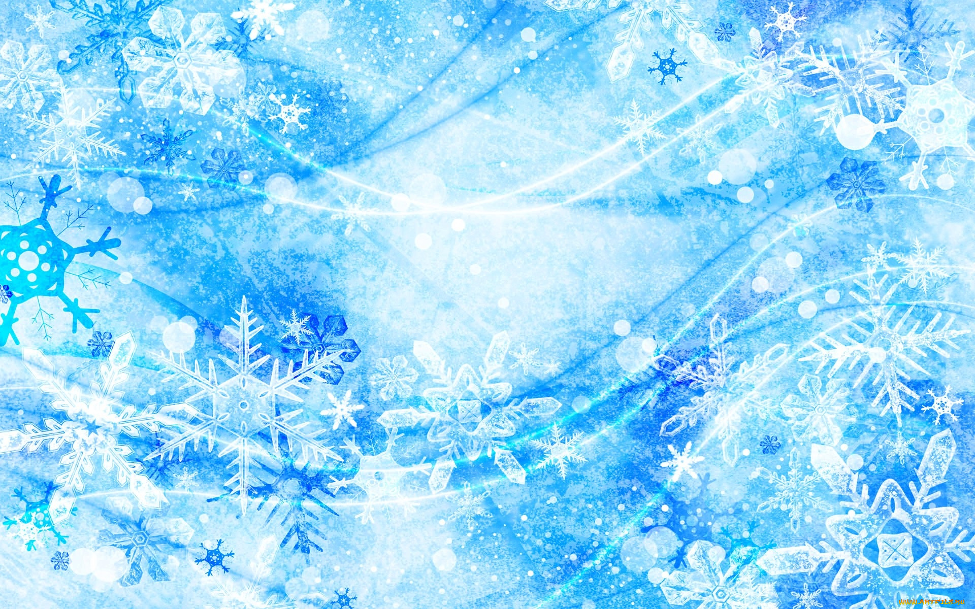 векторная, графика, природа, , nature, снежинки