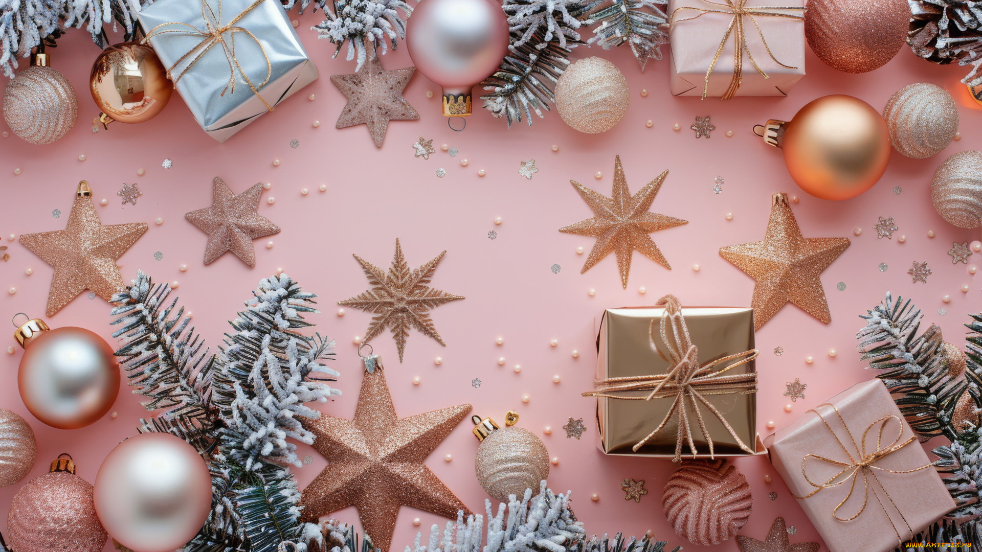 3д, графика, праздники, , holidays, шарики, звездочки, подарки