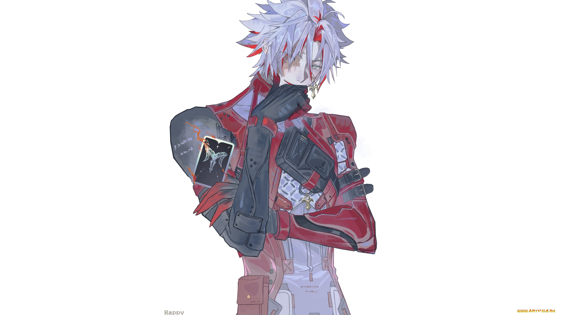 аниме, wuthering, waves, парень