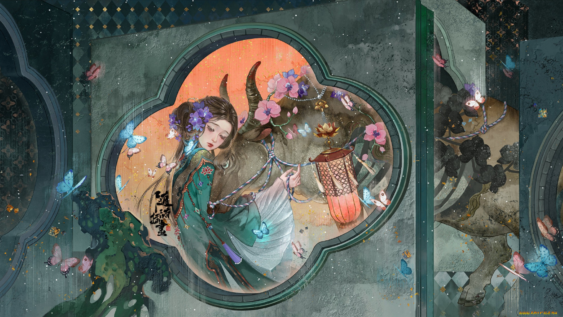 фэнтези, красавицы, и, чудовища, девушка