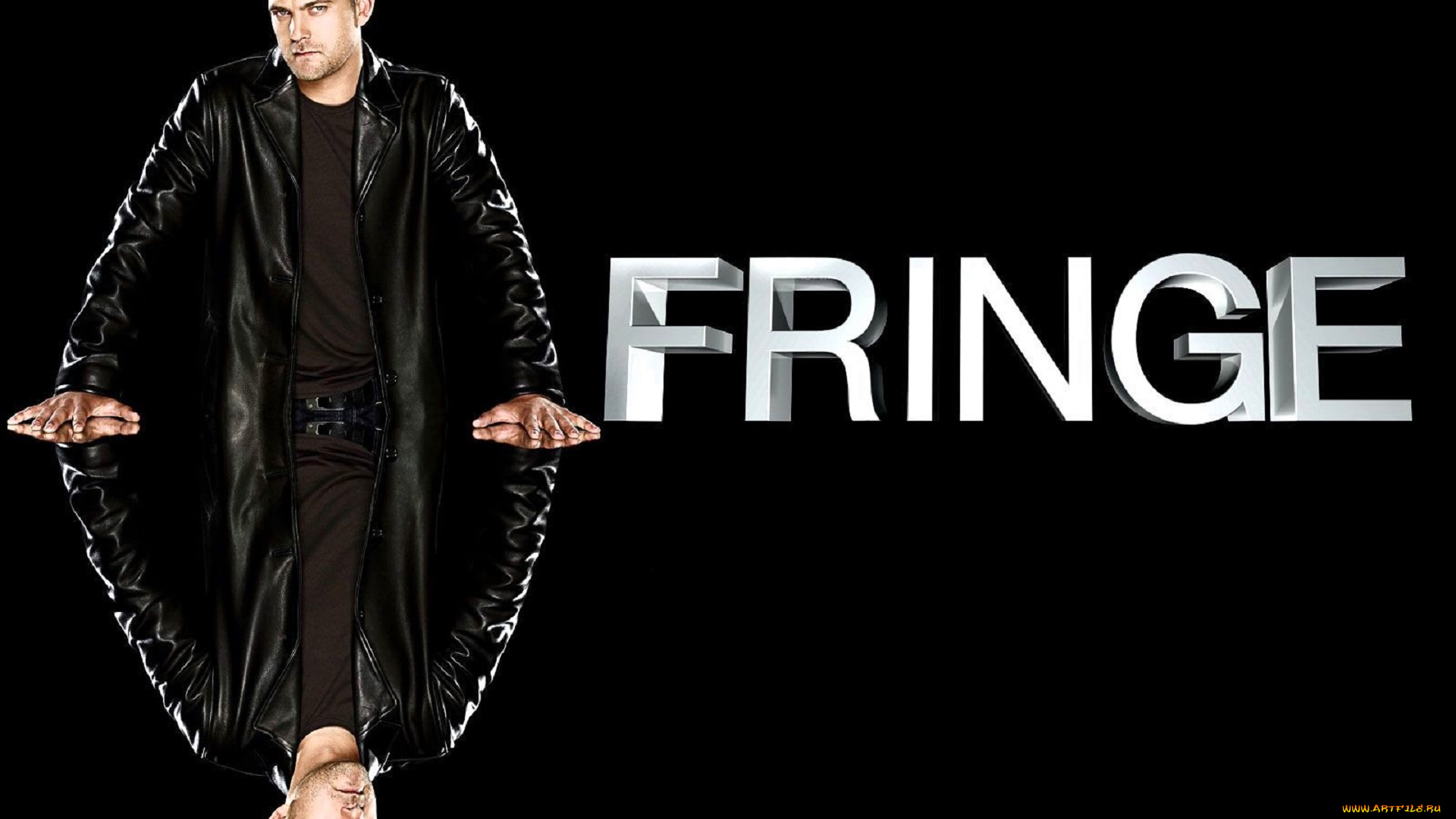 кино, фильмы, fringe, , сериал, парнь, куртка, стол, отражение