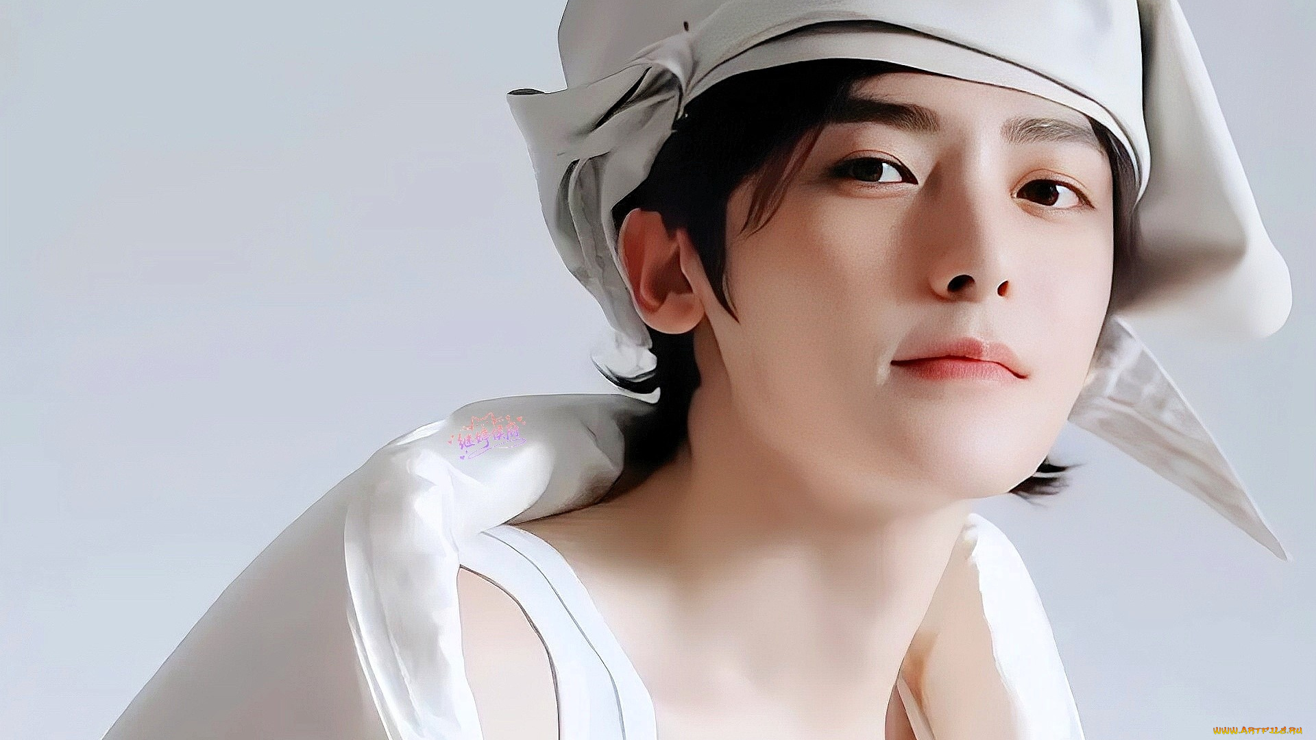 мужчины, hou, ming, hao, актер, лицо, чепчик, майка