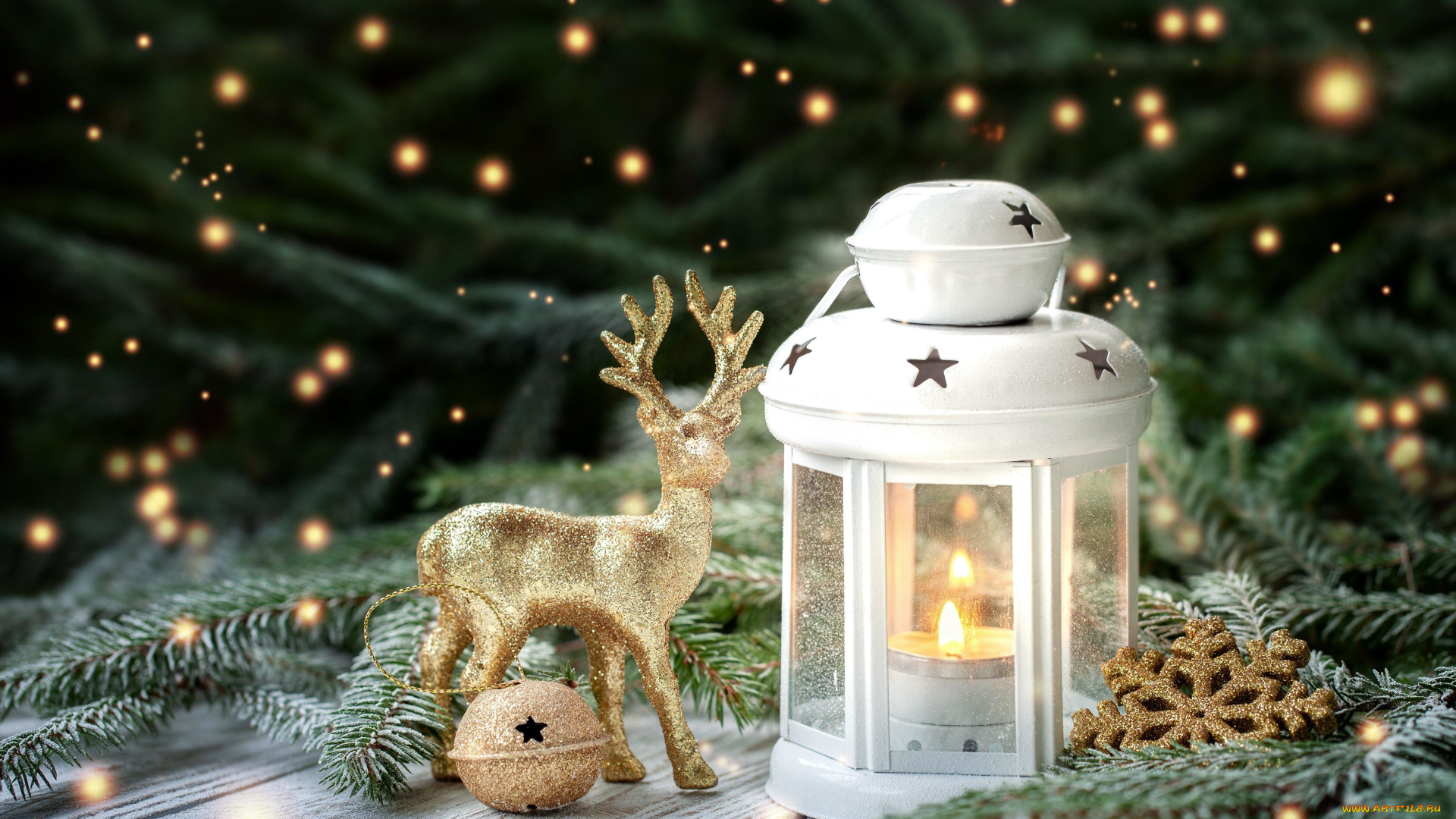 праздничные, новогодние, свечи, новогодняя