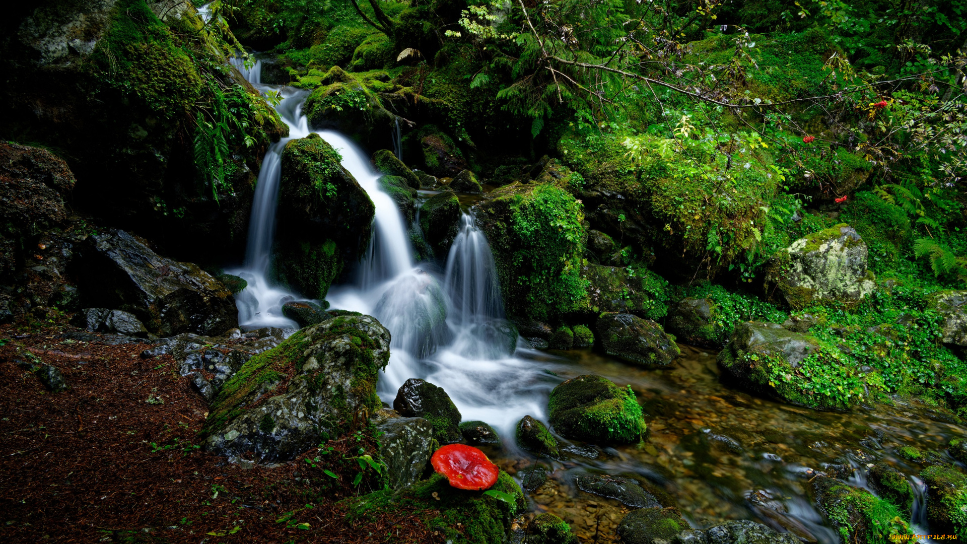 природа, водопады, пейзаж