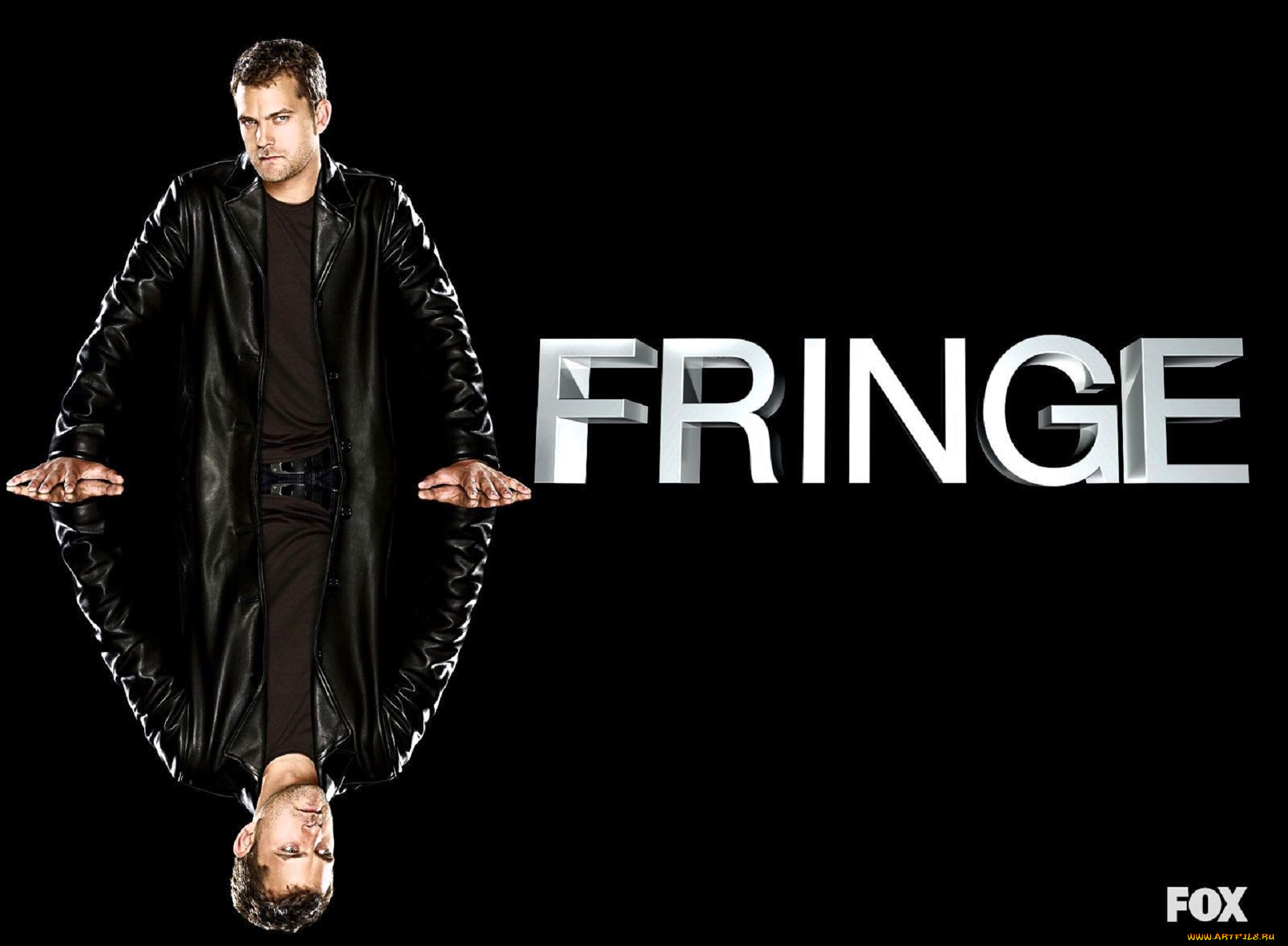 кино, фильмы, fringe, , сериал, парнь, куртка, стол, отражение
