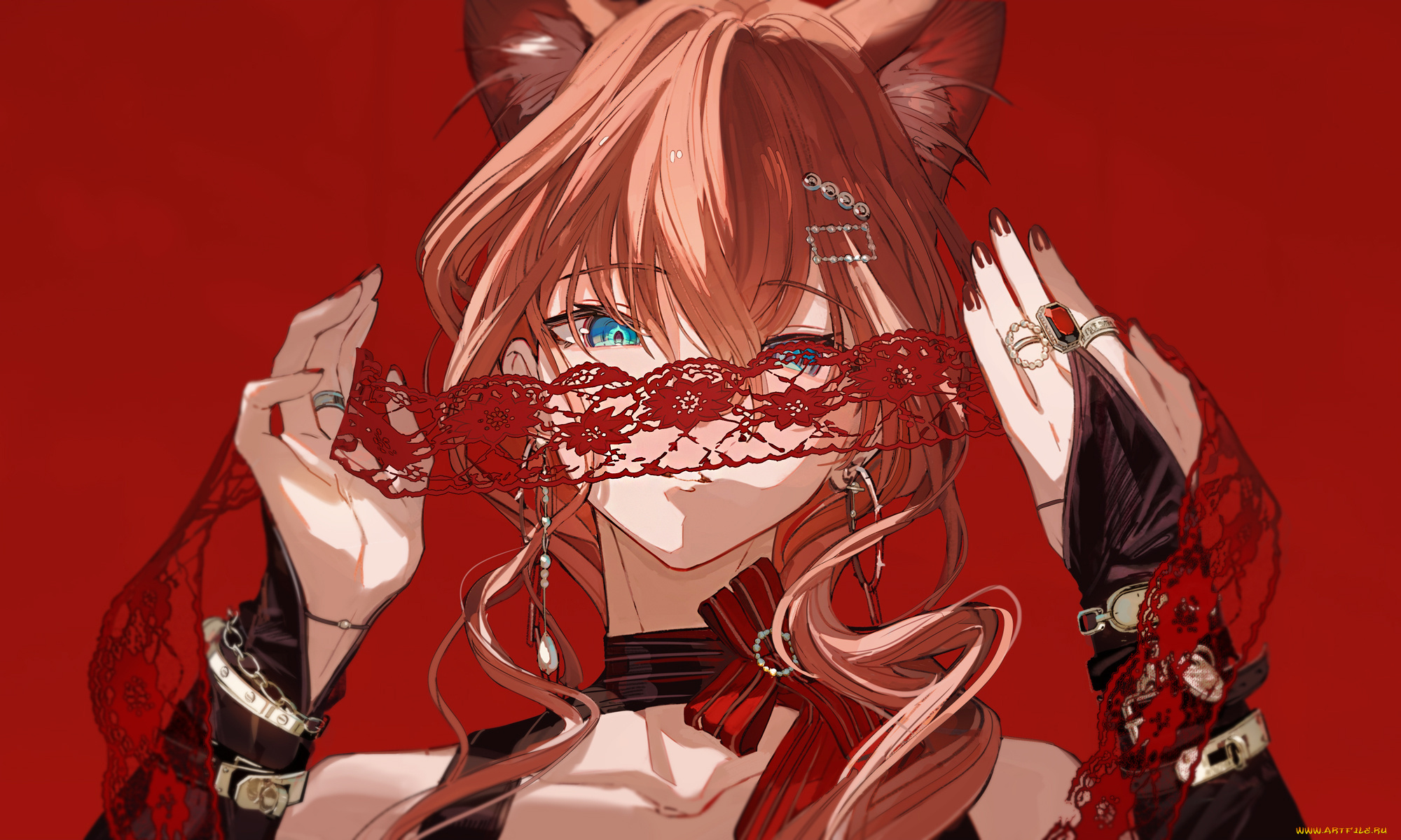 аниме, животные, , существа, девушка