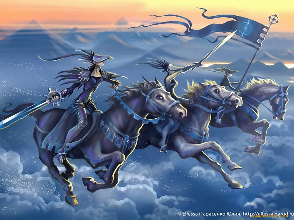 рисунки, конкурса, ice, and, fire, фэнтези, всадники, наездники