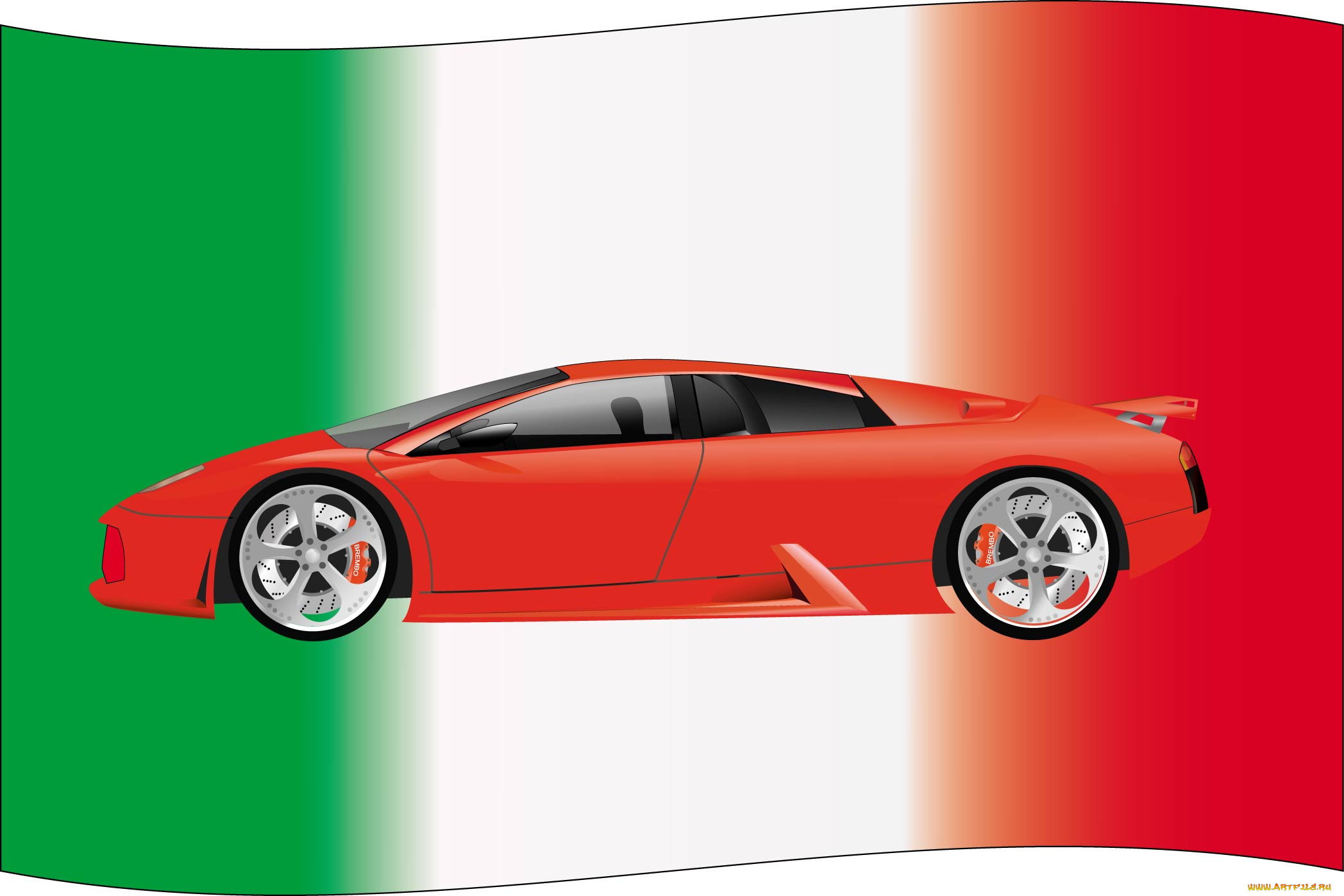 lambo, векторная, графика