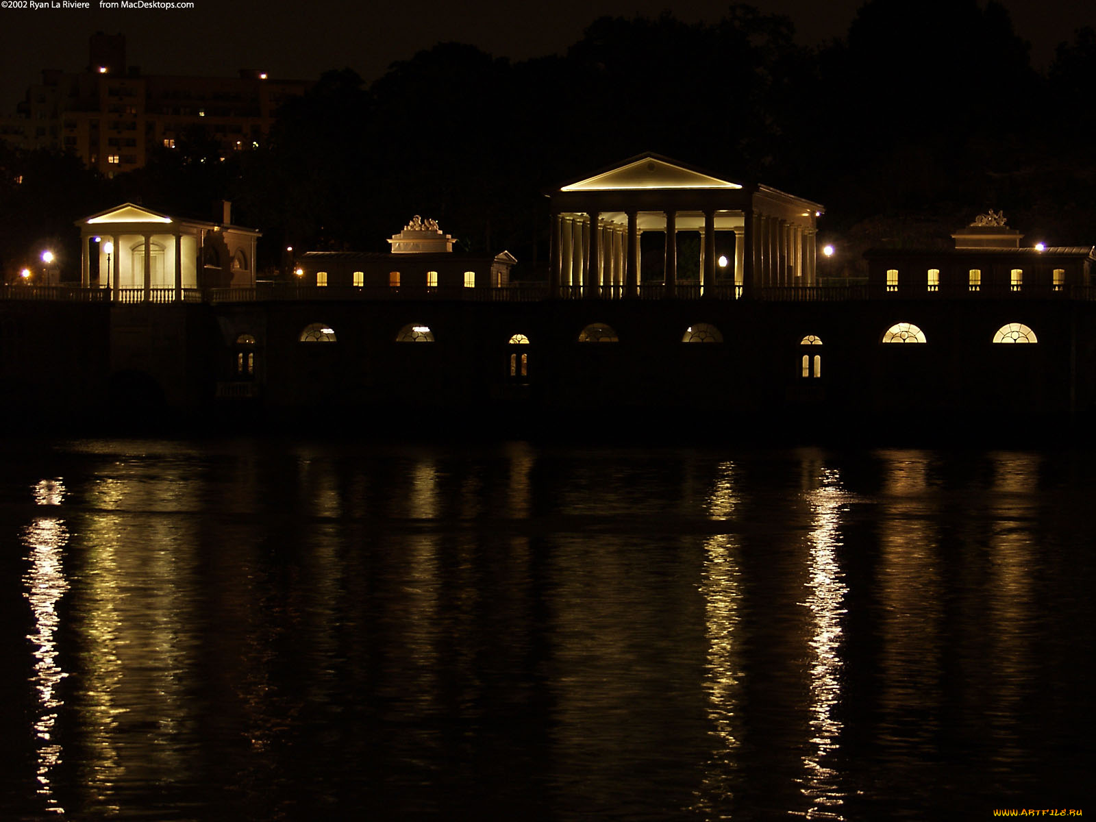 города, огни, ночного