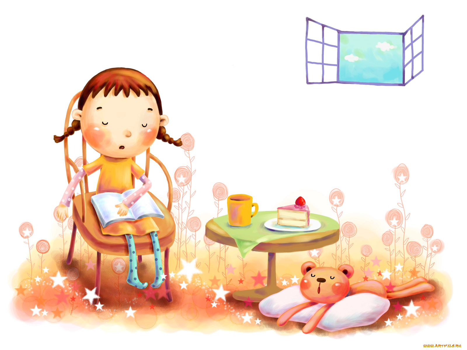 рисованные, дети