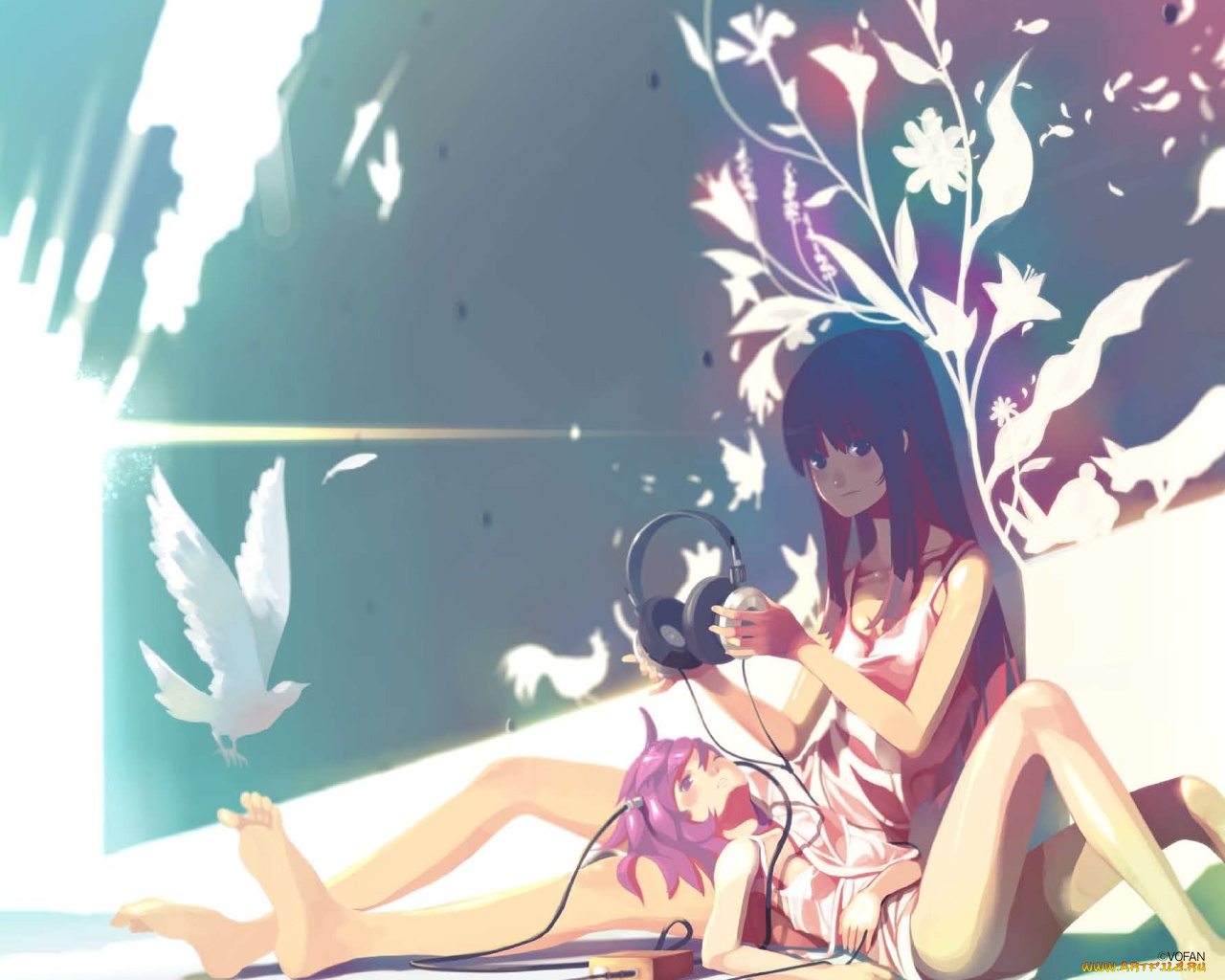 аниме, headphones, instrumental