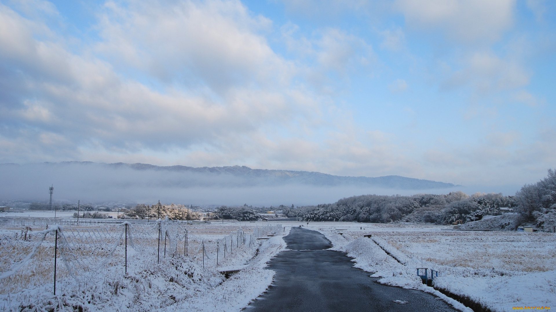 природа, дороги, снег, зима