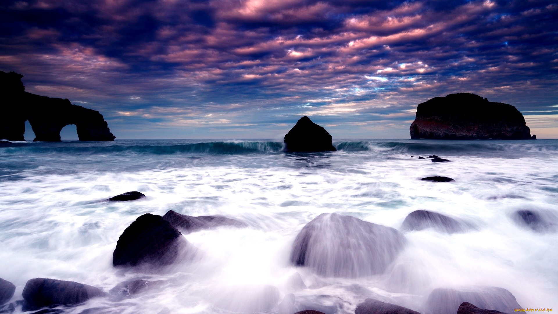 природа, побережье, камни, скалы, море