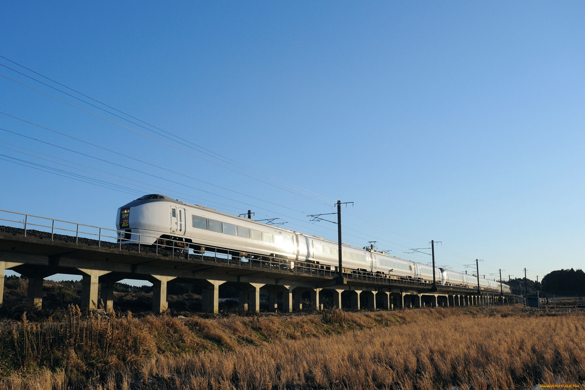 техника, поезда, поезд, мост