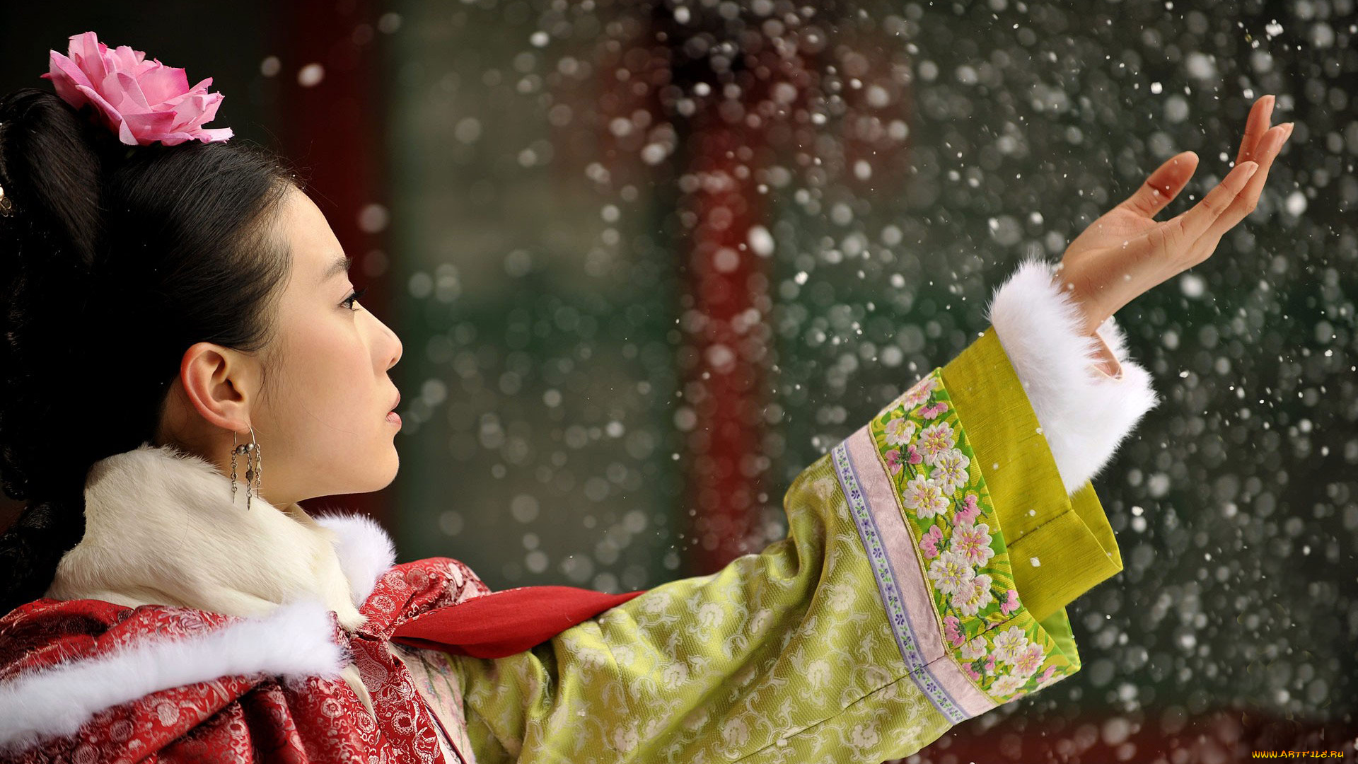 -Unsort, Азиатки, девушки, unsort, азиатки, снег, мех, костюм