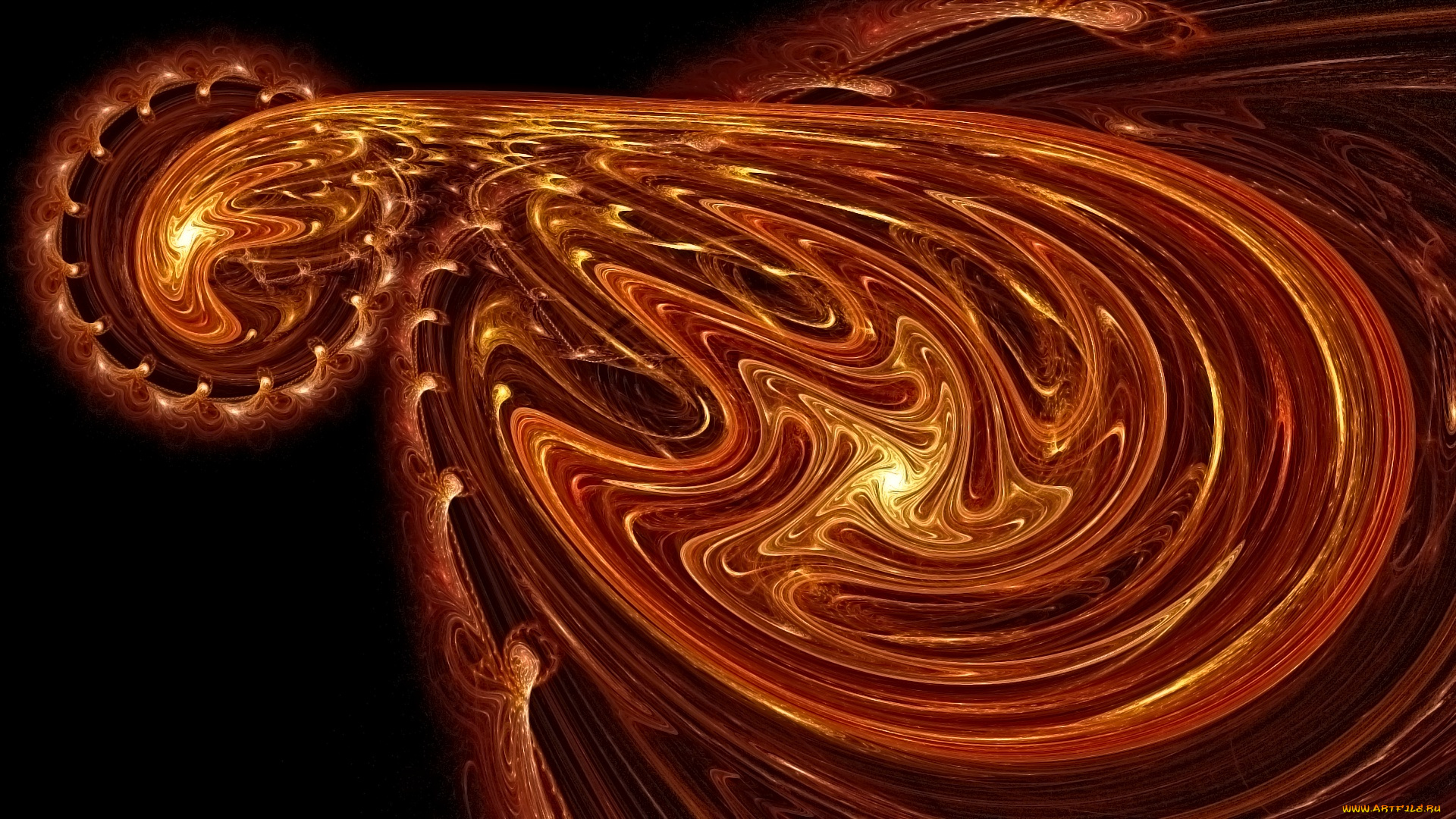 3д, графика, fractal, фракталы, узор, цвета, линии, изгибы, фон