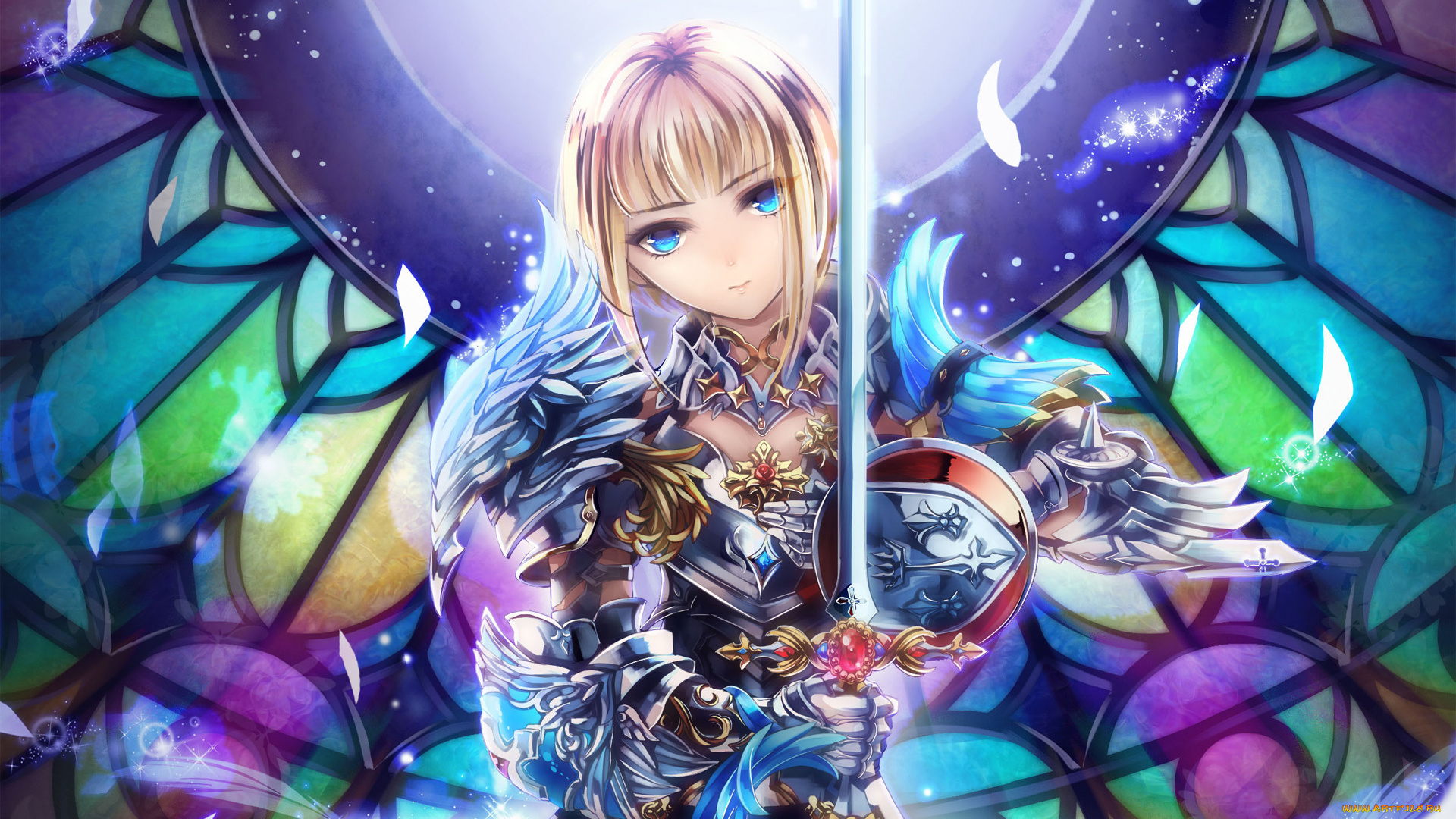 аниме, weapon, blood, technology, меч