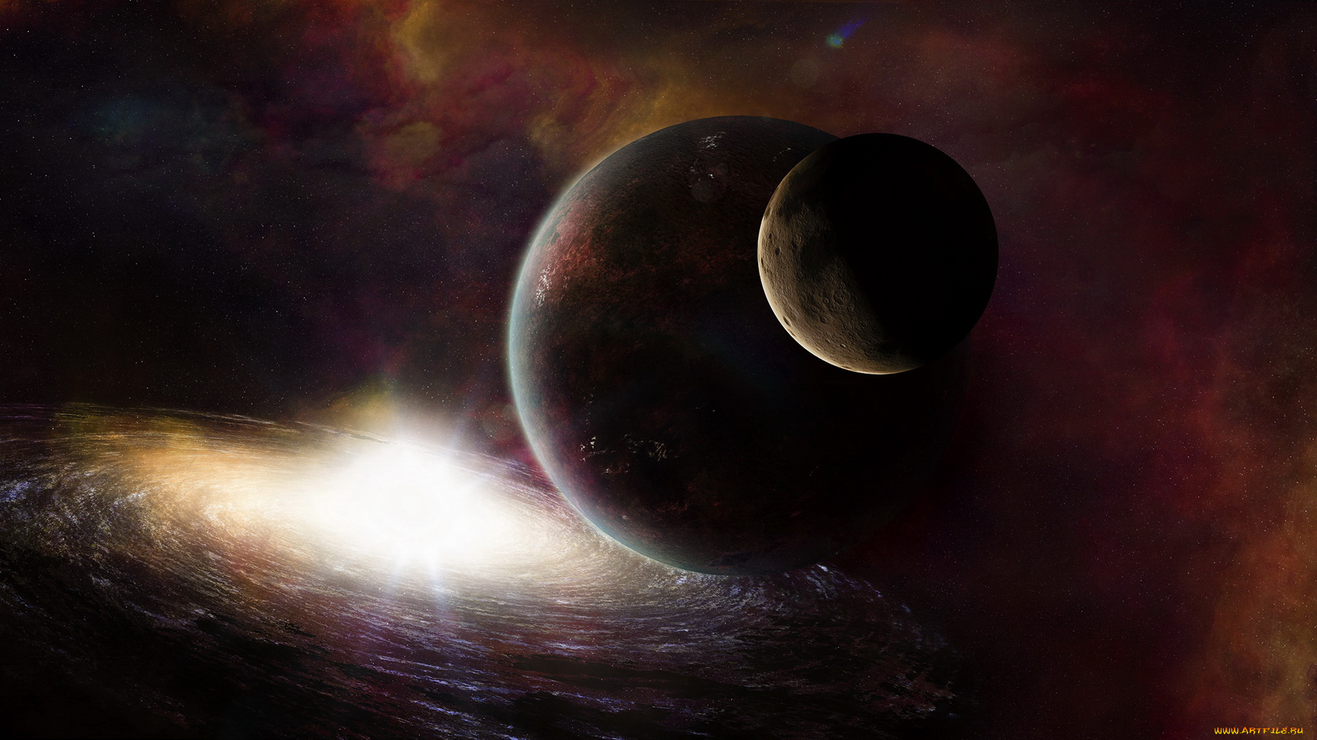 космос, арт, планеты