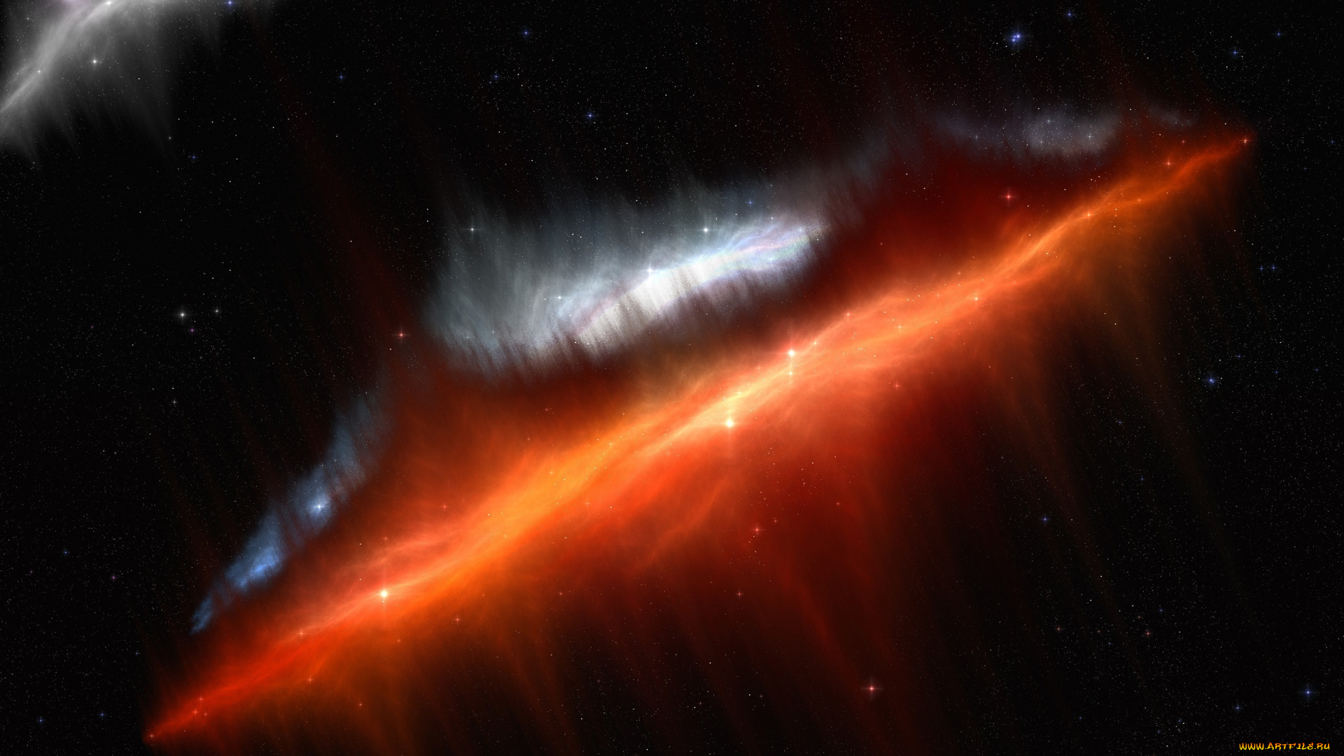 космос, арт, звезды, туманность, вселенная