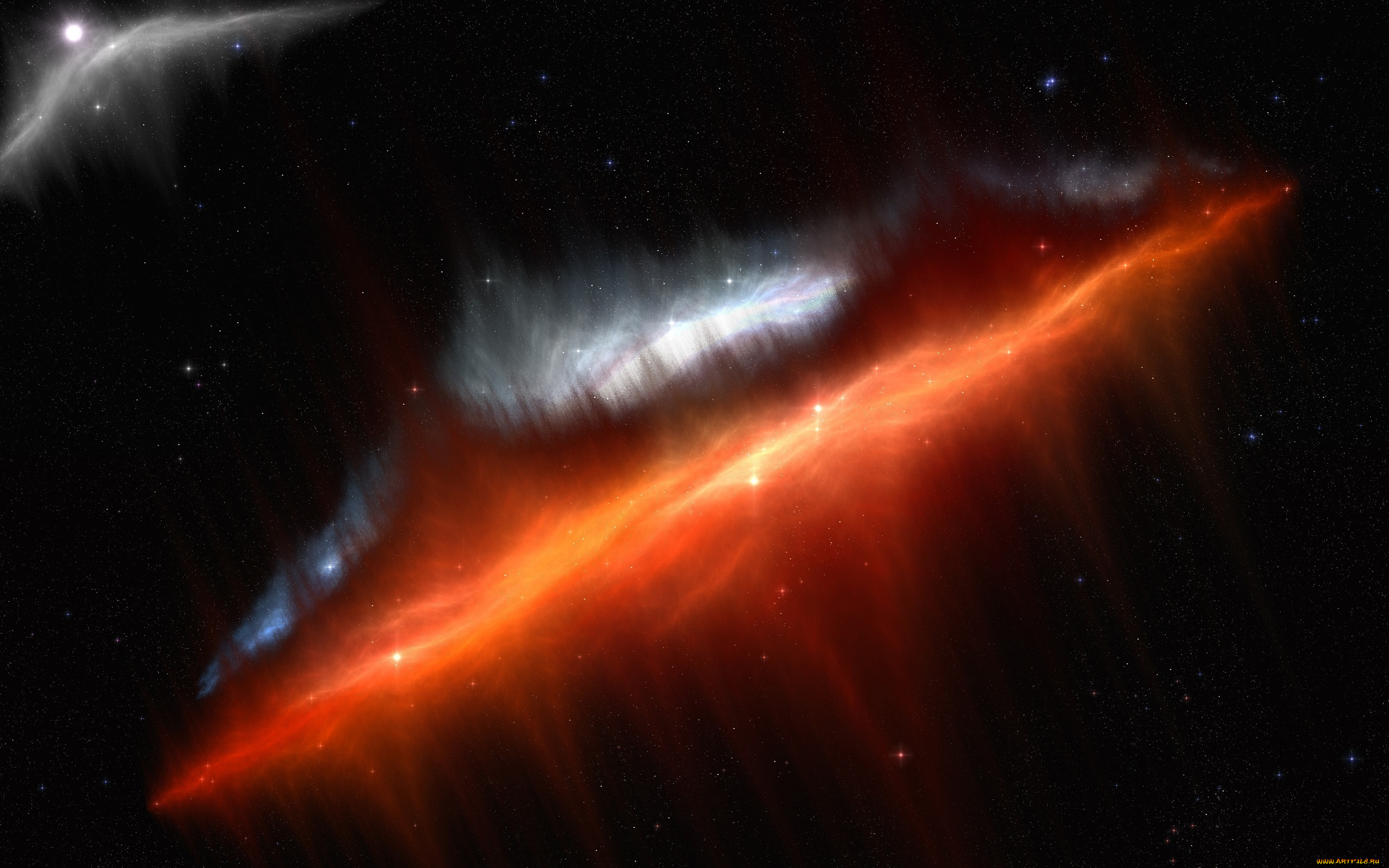 космос, арт, звезды, туманность, вселенная