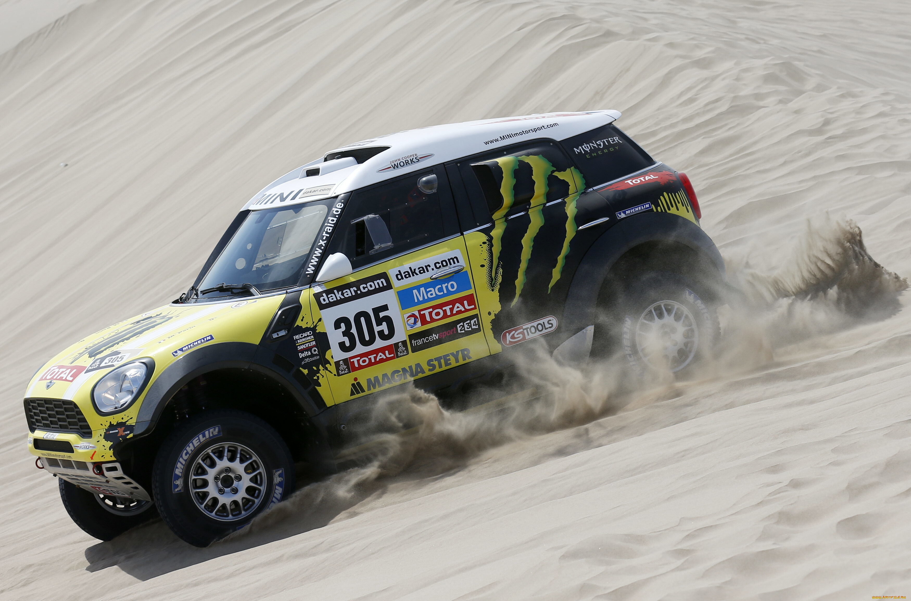 спорт, авторалли, mini, cooper, соревнования, dakar, x-raid, rally, желтый, гонка, мини, купер