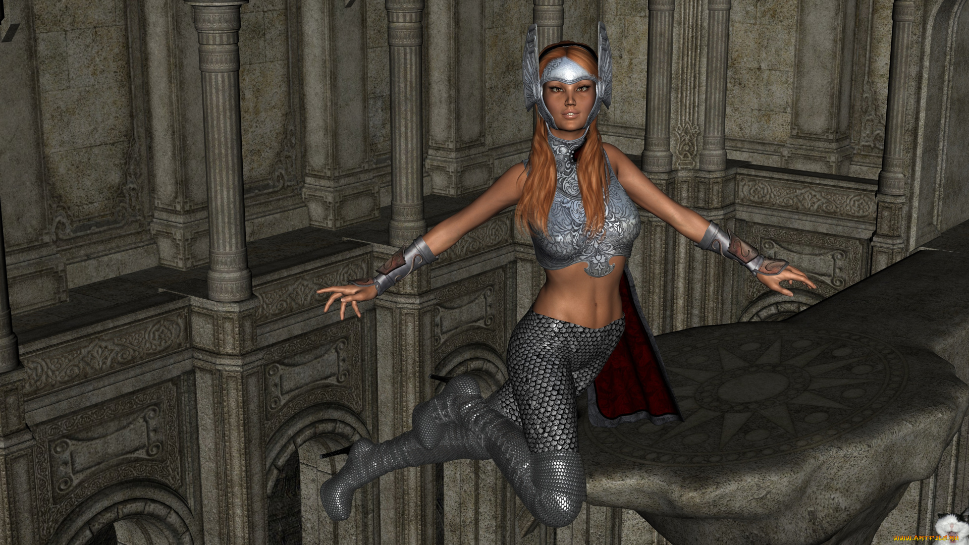 3д, графика, fantasy, , фантазия, полет, девушка