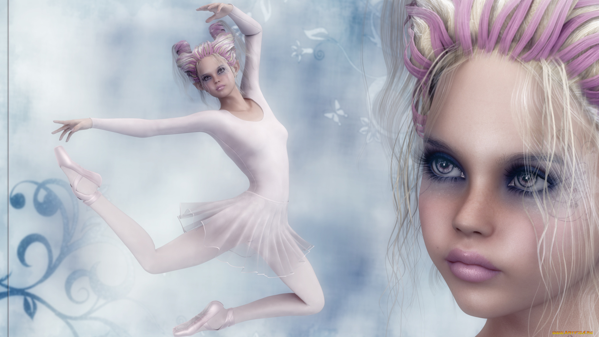 3д, графика, people, , люди, балерина, девушка